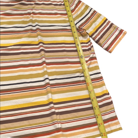 4/$20!!! Women’s Liz Claiborne Fall Colors Striped Top - Picture 11 of 12